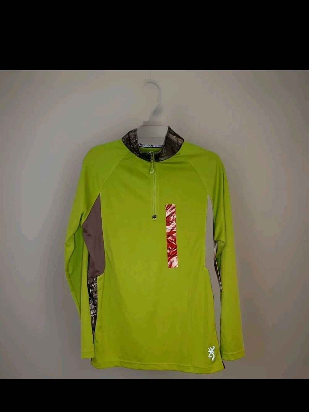 Browning X RealTree Dark Citron Size: (Medium) Men's Kill Buck Quarter Zip Shirt